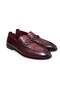 Burgundy Color Laceless Genuine Leather Leather Sole Men's Shoes