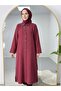 Women's Shirt Collar Viscose Tunic Claret Red