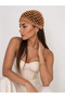 Lori̇-Camel Colored Tile Sequin Handmade Mesh Hair Accessory - 4