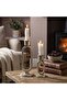 Mirabella Metal Candle Holder Chrome Decorative Small Candle Stand - 5