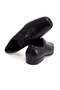 Black Color Lace-Up Genuine Leather Men's Shoes - 2