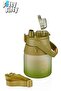 edl shop 1000ml زجاجة مياه ذات غطاء واحد وحزام للاستخدام المزدوج مع أو بدون شفاطات، زجاجة مياه سوفت تاتش edl s - 2