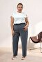 69007 Large Elastic Waistband Cupra Trousers - Anthracite