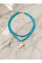 Leyan Natural Stone Turquoise Natural Stone Necklace with Star End Detail - 2