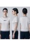 Knitwear Short Sleeve Knit with Cat Embroidery Hn1472 - 3