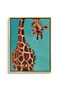 Funny Giraffe Kids Wall Art | Portrait Framed Canvas Print | Luxury Islamic Decor for Kids Room - 2
