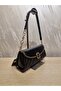 Stylish Women's Chain Detailed Quilted Double Strap Shoulder and Crossbody Bag