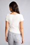 Fitted Kayık Neck Ribbed Short Sleeve T-Shirt I2411Ax26Au - 4