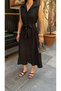Women's Belted Linen Textured Summer Shirt Dress - 4