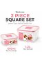 Airtight Plastic Food Storage Container Set, 2 PC with Locking Lids, 600ml / 1.2L Storage Containers for Snacks & Fridge Storage - 2