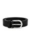Black Shk3003 Women's Silver D Buckle Thin Waist Belt