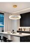 tineni Golden Modern LED Ceiling Lamp With Remote Dimming Function | Adjustable Acrylic Ring Design | 50W - 2