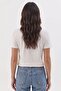 Daisy embroidered t-shirt ecru - 4