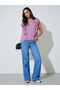 Purple Ruffled Sleeveless Blouse - 2