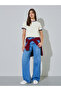 Cream Ringer T-Shirt with Round Neck - 2