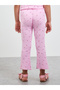 Girls Heart Print Ribbed Leggings - 4
