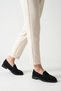 Black Suede Genuine Leather Women's Loafer Shoes Non-Slip Sole Vanessa - 3