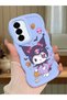 Samsung Galaxy A36 5g Compatible Case Camera Protector Blue Silicone Couple Phone Case Cartoon Pattern