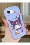 iPhone 17E Compatible Case Camera Protector Blue Silicone Couple Phone Case Cartoon Pattern