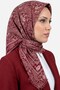 وشاح نسائي من القماش القطني المزخرف باللون الوردي الداكن بنمط الشال الأصلي