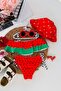 My Little One's Cicileri Watermelon Patterned Girls' 2-Piece Swimsuit Bikini Set - Red