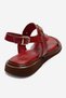 Fabiana Red Genuine Leather Buckle Women's Flip-Flop Sandals - 5