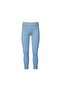 Dark Navy Blue Leather Paneled Pique Fabric Girls' Leggings