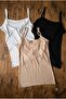 Bamboo Fabric Women's Athlete Thin Strap Top, Black and White Color Set of 3