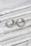 Silver Color Full Zircon Stone Hoop Women's Earrings - 2