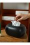 Ceramic Cosmetic Tissue Box, Brown Pastel, Modern Tissue Dispenser for Living Room, Bathroom and Hallway, Decorative Tissue Box, Practical Storage for Cosmetic Tissues - 2