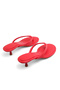 Duru Women's Comfortable Sole New Season Faux Leather Short Heeled Flip Flops - 6