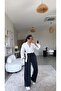Black Massi Original Wide-Leg Tencel Fabric Trousers - 3