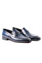 Genuine Leather Navy Blue Moccasin Classic Men's Shoes - Kx02 - 2