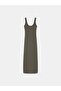 91733 Bra-Free Midi Dress-Khaki - 6