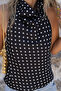 Black Polka Dot Blouse - 3