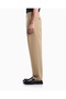 Men's Regular Fit Flexible Fabric Straight-Leg Beige Trousers - 5