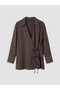 Sparkling Choices from Shining Store Shirt Roba Collar Double Breasted Tailored Tie-Up Blouse - 6