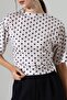 Women's Micro Digital Polka Dot Blouse - 5