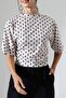 Women's Micro Digital Polka Dot Blouse - 6