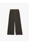 Bürümcük Fabric Textured Wide Leg Palazzo Trousers - 4