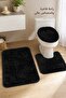 3 Piece Microfiber Non Slip Absorbent Bath Mat Set Bathroom Rug Quick Dry Soft Plush