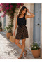 Wild Elegance |   Women's Stylish Single Jersey Dress with Straps and Leopard Pattern - 2