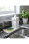 Liquid Soap Dispenser with Container, Kitchen Countertop Organizer with Hand Towel Hanger and Sponge Holder