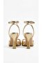 Majlis Women's Heeled Sandals Thin Heel Metallic Open Toe Single Strap Ankle Strap Evening Dress Event Stylish 9 cm - 6