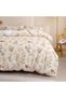 Herside Vintage Floral Duvet Cover Set Double 3 Pieces Soft Microfibre Botanical Flower Print Bedding Set - 8