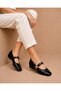 Women's Mary Jane Buckle-Strap Square Toe Daily Flat Shoes - 5