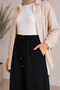 Muslin Fabric Loose Leg Trousers - 3