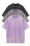 3-Pack Basic Unisex Washable Vintage Oversize T-Shirt