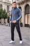 New Season Men's Ribbed Tracksuit Set, Smoked