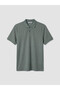 Vizyon New Season Green Polo Collar Standard Fit Striped Men's T-Shirt - 5